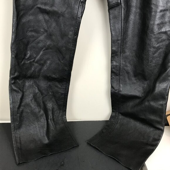 Mens Classic Leather Gear, black leather Pants Size 34 - Picture 4 of 8